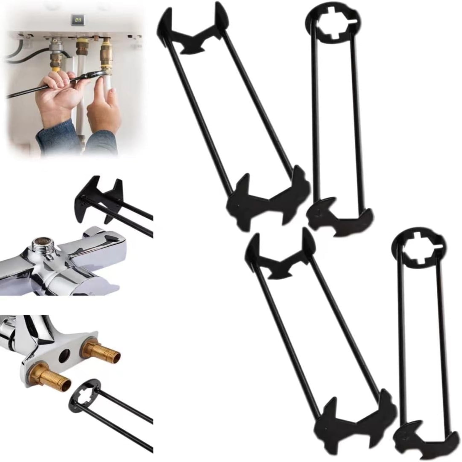 Convenient professional and heavy duty adjustable plumbers wrench set