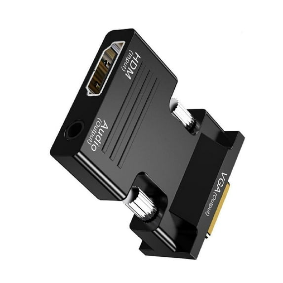 Convenient1080x1920 Resolution HDTV to VGA Adapter with 3.5mm Audios Port for Laptops and Projectors PC, Monitors, HDTV,