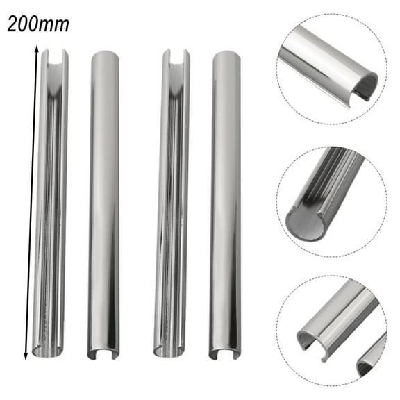 Conveniently Installable Radiator Pipe Covers Complete Set of 4 Pieces Chrome-200mm