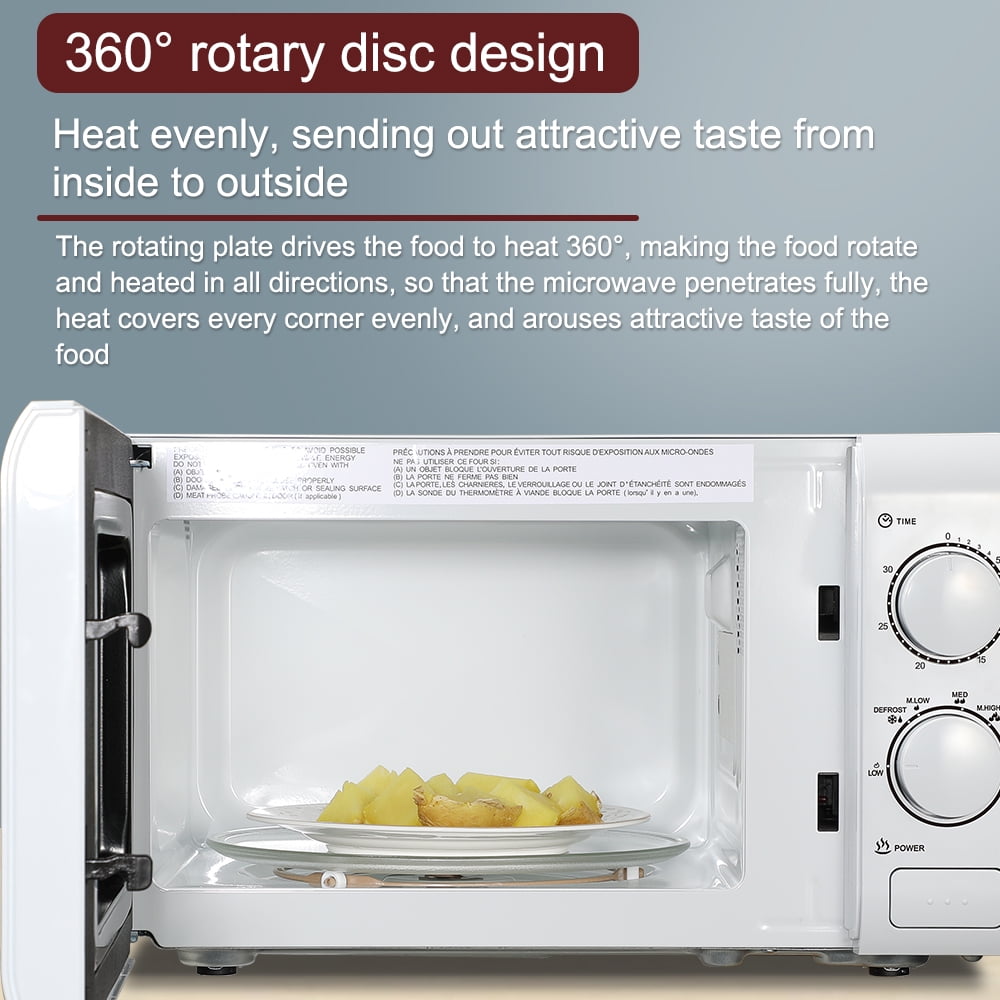 20 Litre Flat Panel Microwave Oven Small Size 6 Gears Precise Temperature  Control Knob Operation Microwave