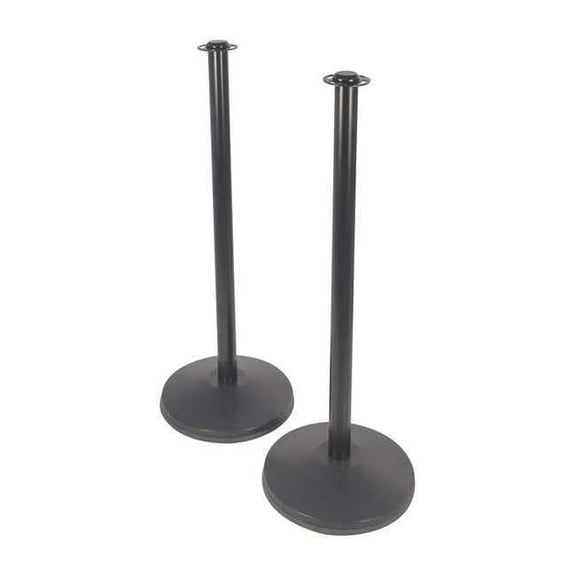 Flat Top Rope Post,37-1/2inH,Black,PK2 CP61S-SB-2PK