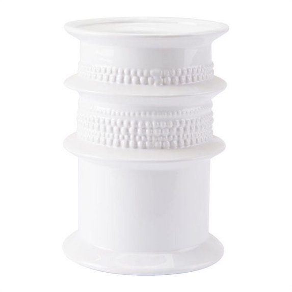 Conventional Style Cylinder Vase White