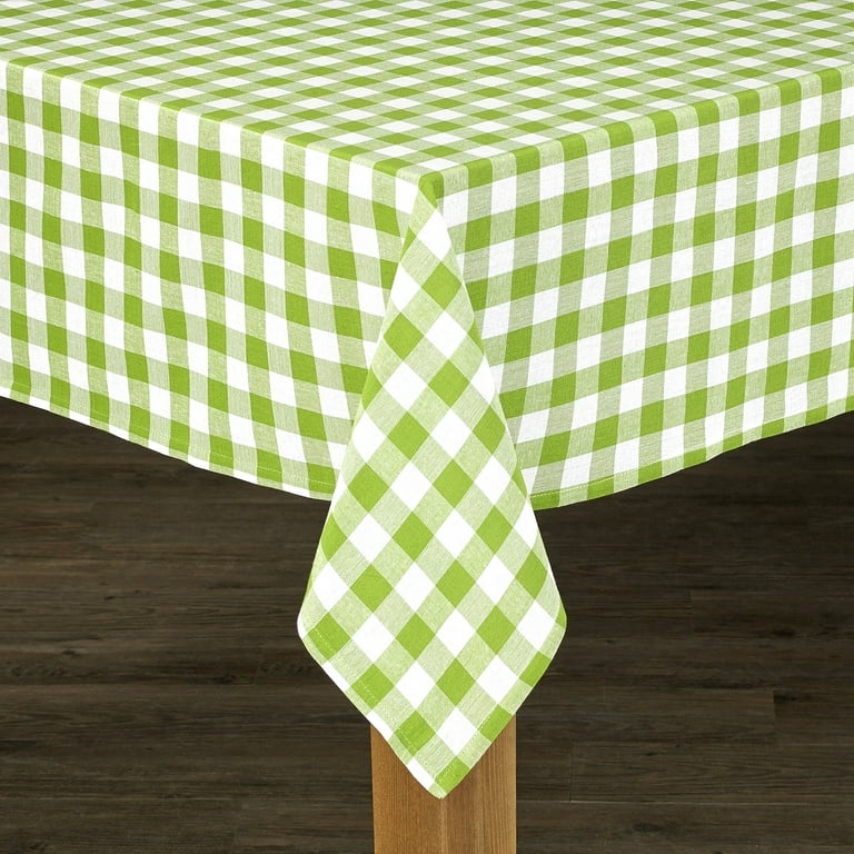 Buffalo Check 60 in. x 104 in. Sand 100% Cotton Table Cloth for Any Table Buffalo Check 60 in. x 104 in. Sand 100% Cotton Table Cloth for Any Table