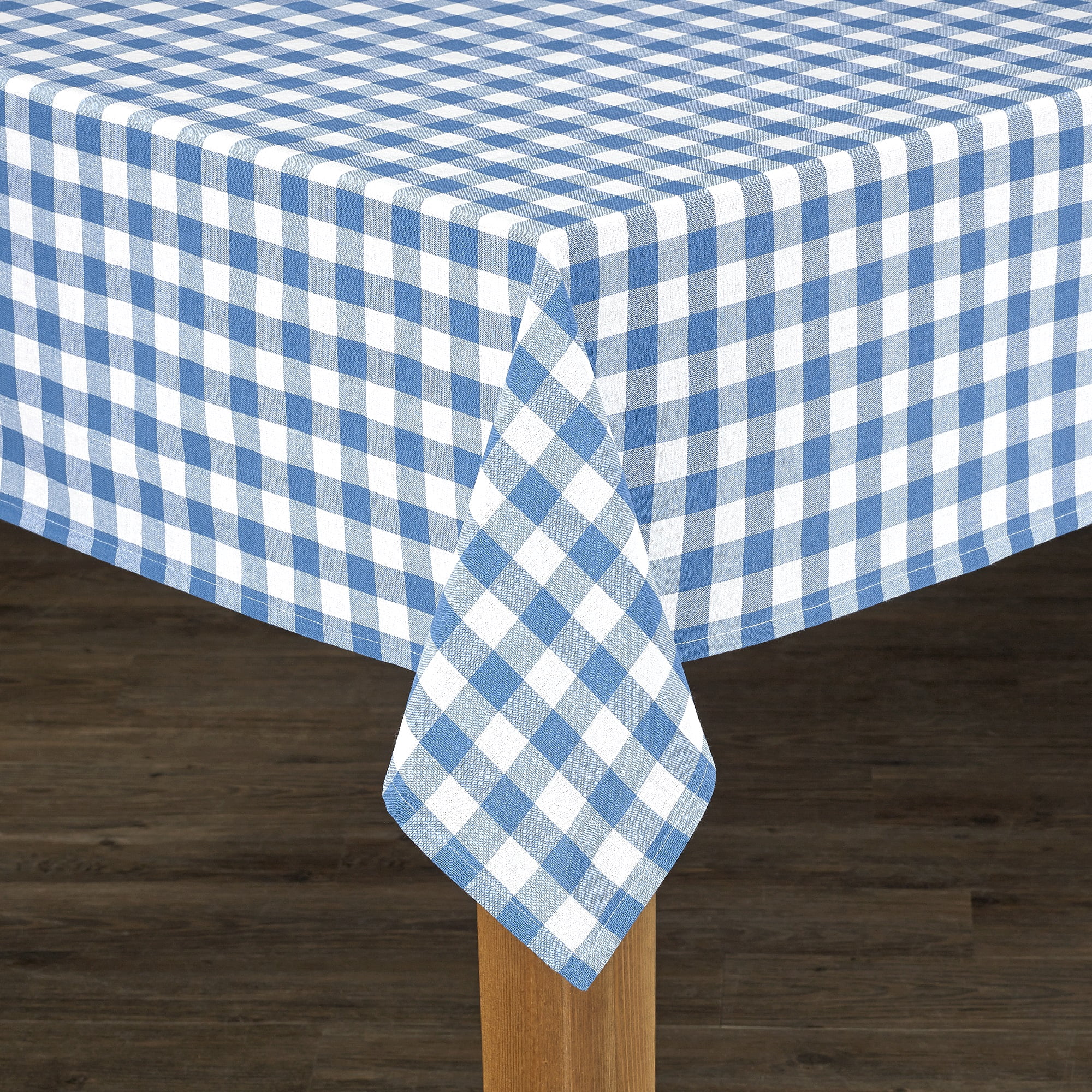 Conventry Navy Buffalo Check 100% Cotton Tablecloth 52"X70"