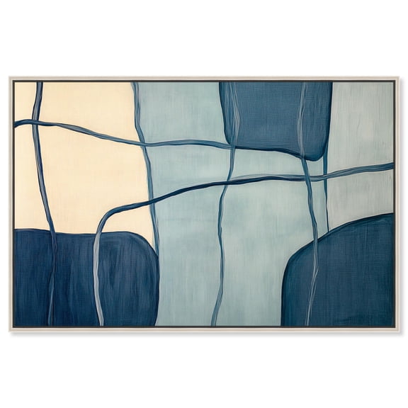 Convergence Canvas Minimalist Wall Art by Art Remedy, Silver Frame, 36 x 24