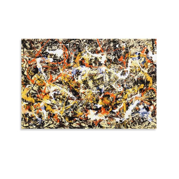 Convergence by Jackson Pollock Painting Poster Posters Art Print Wall Photo Paint Poster Hanging Picture Family Bedroom Decor Gift 24x36inch(60x90cm)