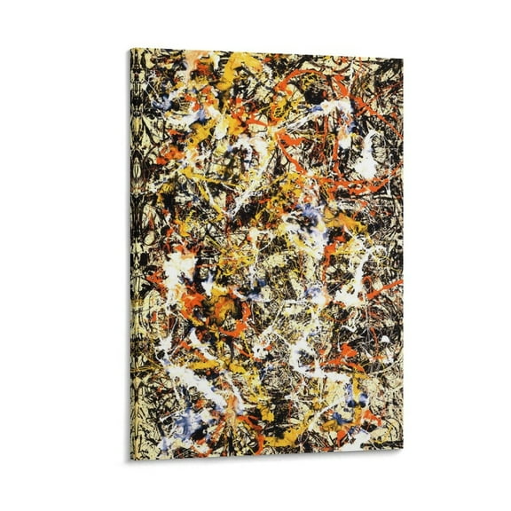 Convergence by Jackson Pollock Painting Poster1 Canvas Art Poster and Wall Art Picture Print Modern Family bedroom Decor Posters 16x24inch(40x60cm)