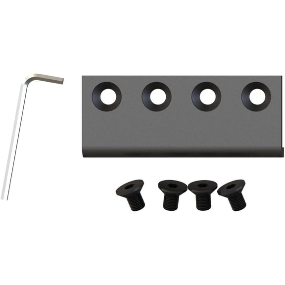Stone Harbor Hardware Converging Plate for Flat Track Sliding Door Sets, Matte Black