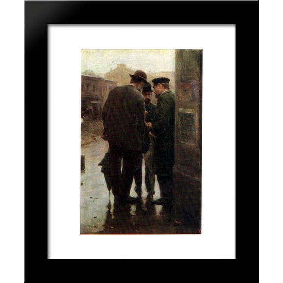 Conversation 20x24 Framed Art Print by Pymonenko, Mykola