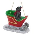 thumbnail image 1 of Conversation Concepts Black Labradoodle Dog Sleigh Ride Christmas Ornament, 1 of 1