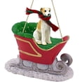 thumbnail image 1 of Conversation Concepts Whippet Tan & White Dog Sleigh Dog Holiday Ornament, 1 of 1