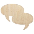 thumbnail image 1 of Conversation Discussion Chat Bubbles Icon Wood Shape Unfinished Piece Cutout Craft DIY Projects - 4.70 Inch Size - 1/8 Inch Thick, 1 of 7