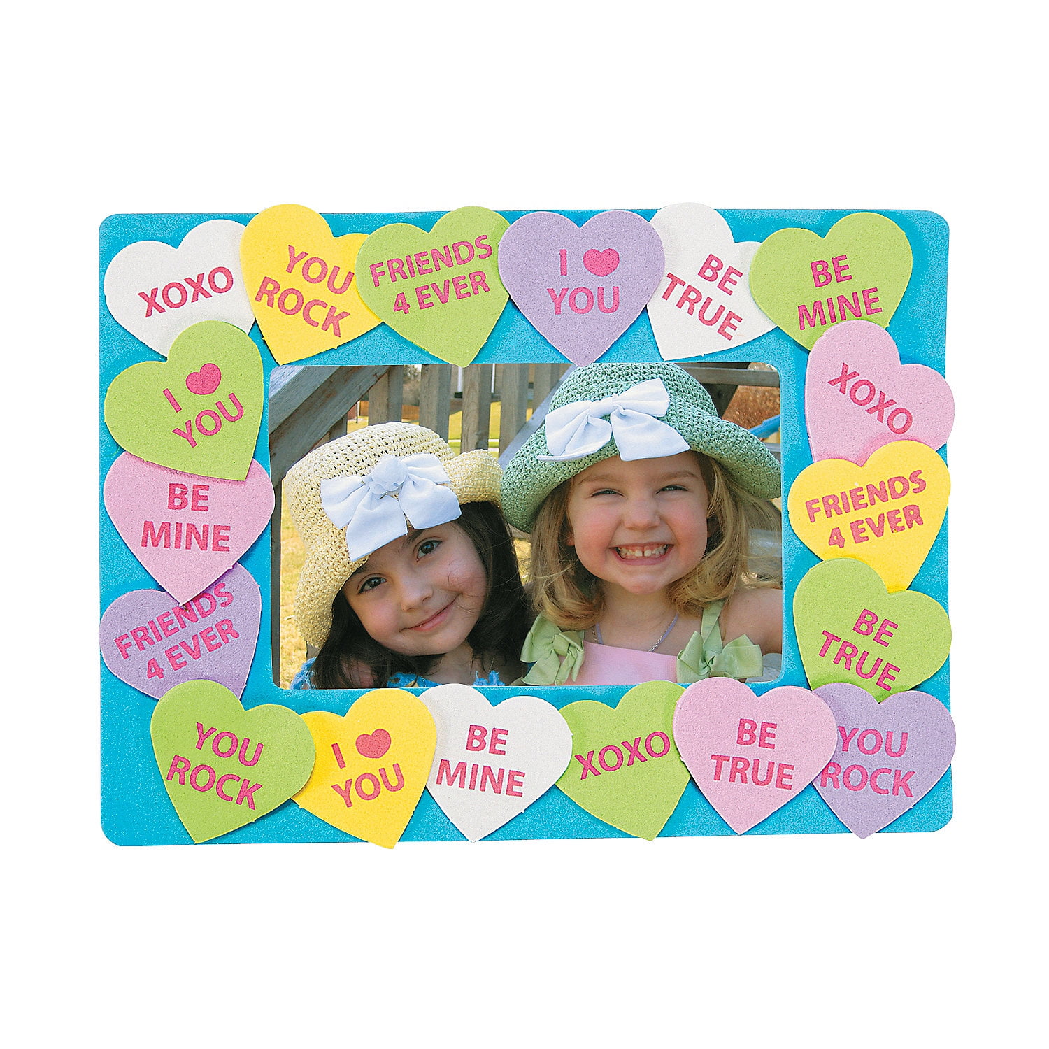Conversation Heart Frame Craft Kit -12 - Craft Kits - 12 Pieces