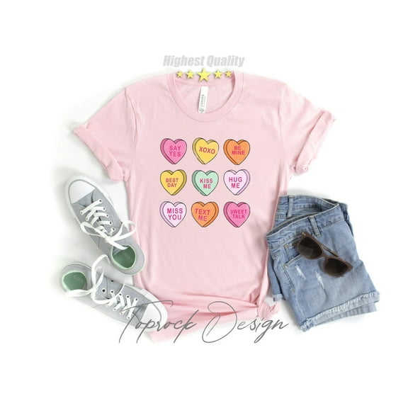 Conversation Hearts Shirt, Be Mine T-shirt, XOXO T-shirt, Valentines Day Shirt, Couple Shirt, For Her, For Valentine, V Day Match All Size S-5Xl