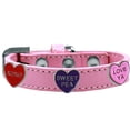 thumbnail image 1 of Conversation Hearts Widget Dog Collar, Light Pink - Size 12, 1 of 1