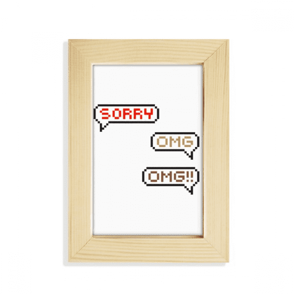 Conversation Surprise Reply Chat Desktop Display Photo Frame Picture Art Painting 5x7 inch