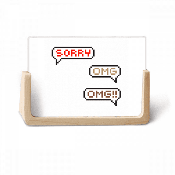 Conversation Surprise Reply Chat Photo Wooden Photo Frame Tabletop Display
