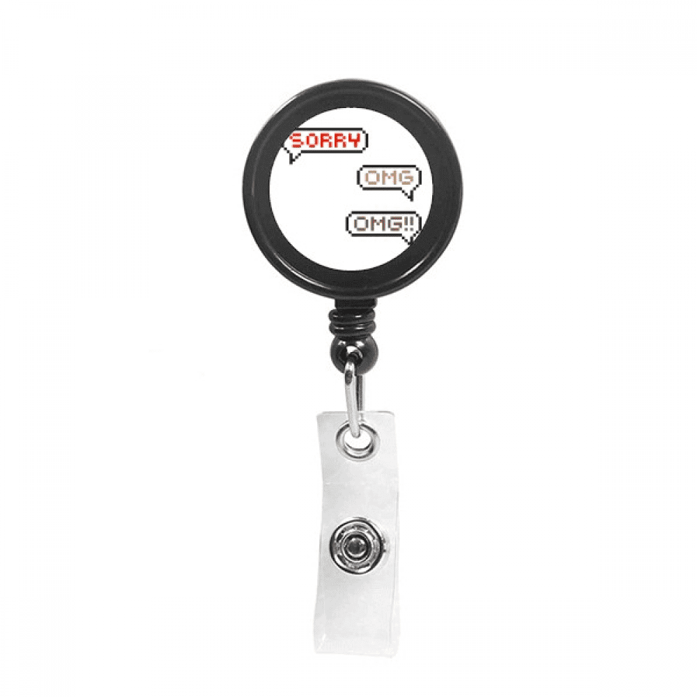 Conversation Surprise Reply Chat Retractable Keychain Badge Holder ID Badge