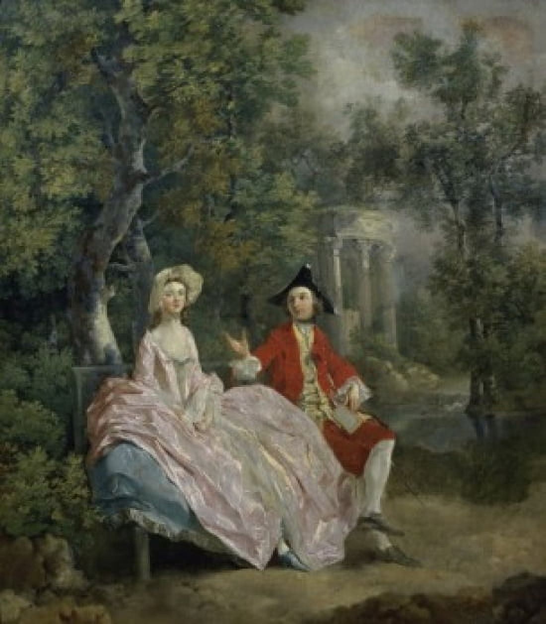 Conversation in a Park  Thomas Gainsborough (1727-1788British) Oil on canvas   Musee du Louvre Paris Canvas Art - Thomas Gainsborough (18 x 24)