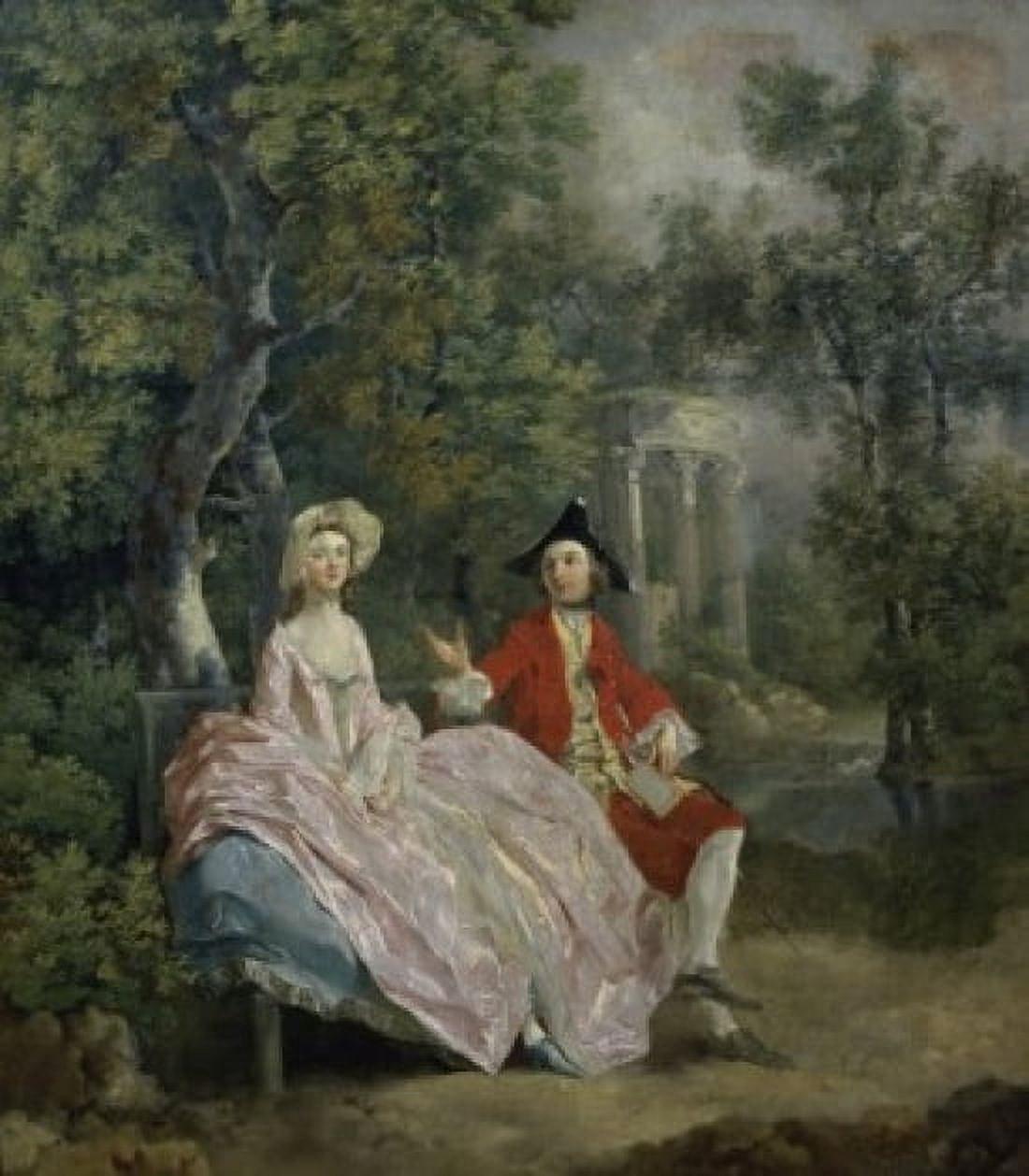 Conversation in a Park Thomas Gainsborough (1727-1788British) Oil on canvas Musee du Louvre Paris Canvas Art - Thomas Gainsborough (24 x 36)