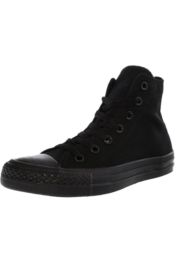 Chuck Taylor All Star High Black Monochrome High-Top Canvas Fashion Sneaker - 7.5M / 5.5M