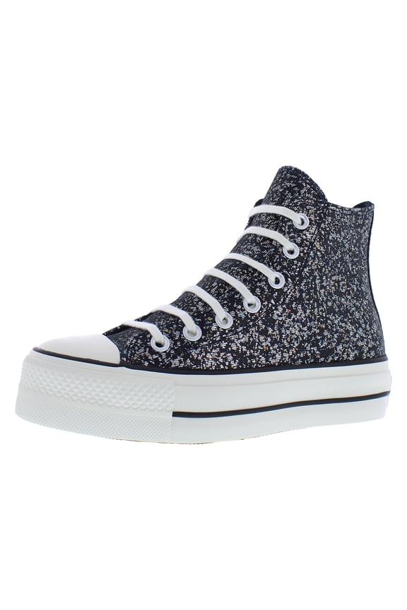 Chuck Taylor All Star Lift High Womens Shoes Size 6, Color: Into The Void/Egret/Black