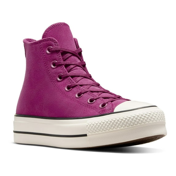 Converse All Star Lift Women's Suede Platform High-Top Sneakers Color: Quantum Violet Size: 8.5