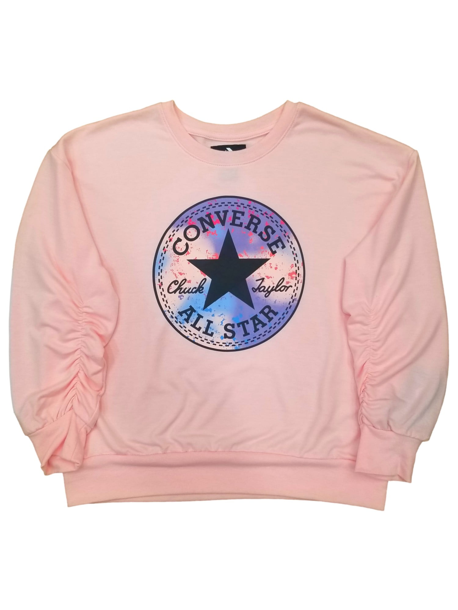 Converse All Stars Girls Pink Purple Blue Sweatshirt Sweat Shirt XL 14 16
