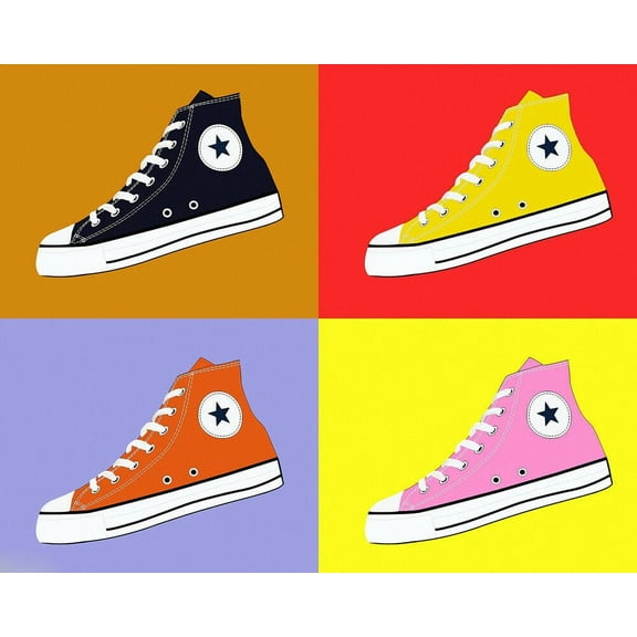 Converse AllStar Pop Art Warhol - CANVAS OR PRINT WALL ART