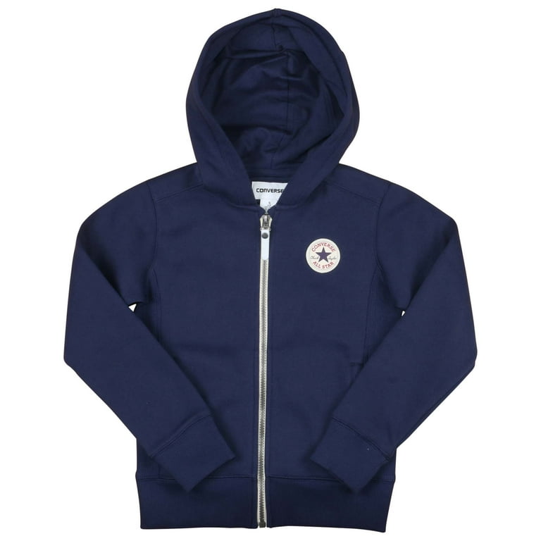 Converse Big Girls 7 16 Chuck Taylor Rib Panel Full Zip Hoodie Walmart