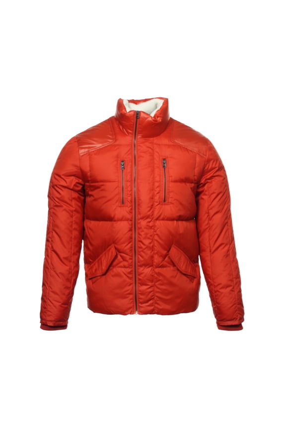 Black Canvas Mens Sherpa Down Insulated Jacket Puffer (Small, Rust)