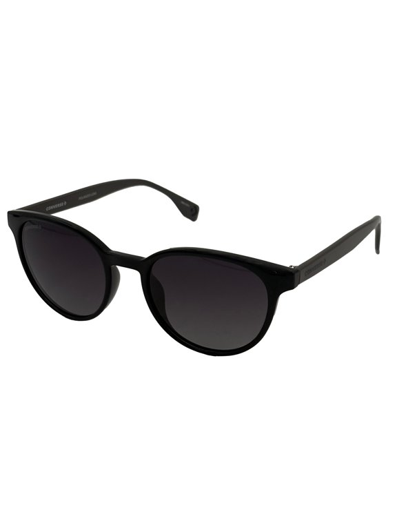 Black Mens Sunglass Round Plastic Smoke Polarized Lens SCO 048 Z42P