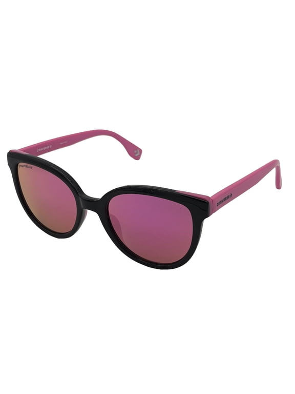 Black Mens Sunglass Square Plastic, Red Flash Lens SCO 7ANR