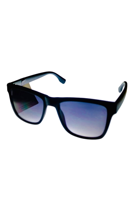 Black Mens Sunglass Square Plastic, Smoke Gradient Lens H106