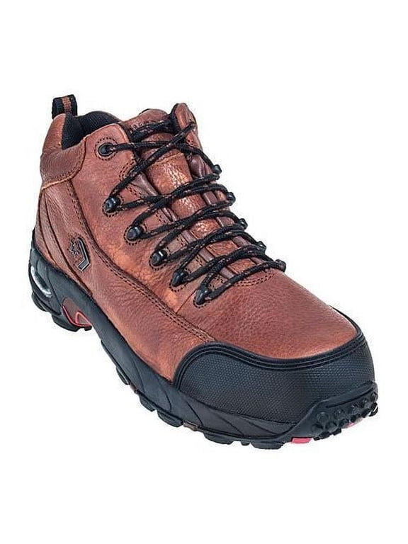Work Men's Composite Toe Waterproof Work Boot Brown - C4444