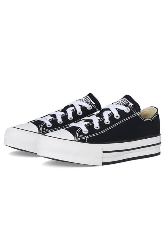Boy's Chuck Taylor All Star Eva Lift Platform (Little Kid), Black/White/Black 2, 13.5