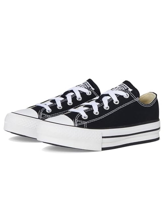 Boy's Chuck Taylor All Star Eva Lift Platform (Little Kid), Black/White/Black 2, 13.5