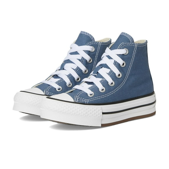 Converse Boy's Chuck Taylor All Star Eva Lift Platform Little Kid, Lakeside Blue/White/Black, 1.5