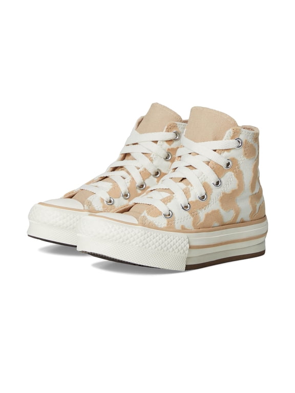 Boy's Chuck Taylor All Star Eva Lift Shoes, Egret/Warm Quarry, 12