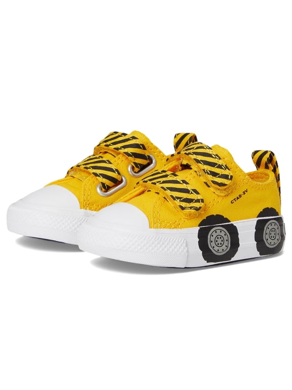 Boys' CTAS Construction Truck Easy-On Sneakers Color: Banana Yellow Size: 5 T