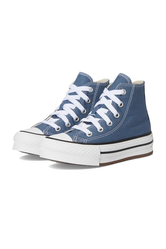 Boys Kids Chuck Taylor All Star Eva Lift Platform (Little Kid) Lakeside Blue/White/Black 10.5 Little Kid Medium
