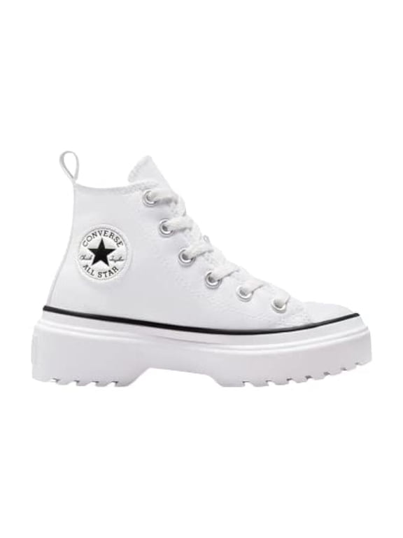 Boys Kids Chuck Taylor All Star Lugged Lift Platform Canvas (Little Kid) White/White/Black 1 Little Kid Medium
