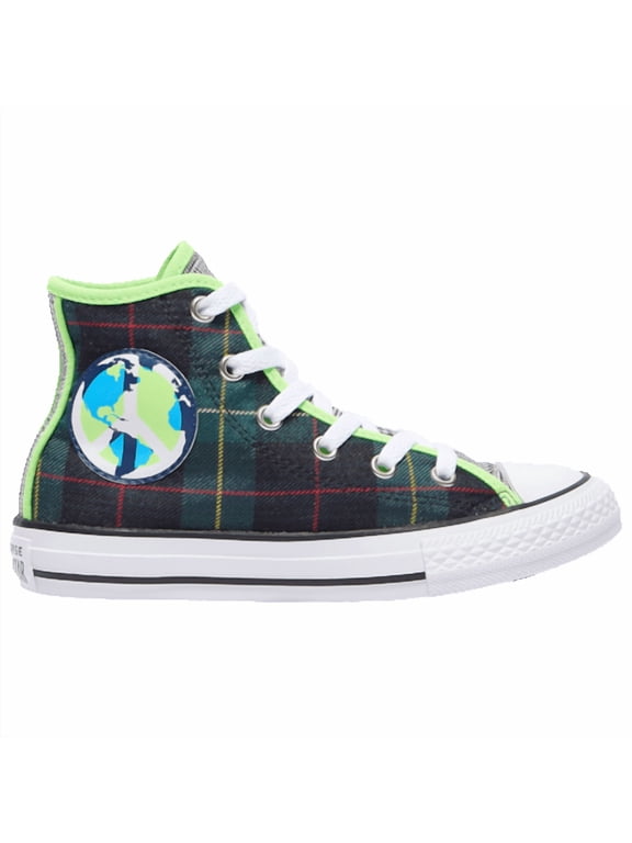 Boys' Preschool Chuck Taylor All Star Hi Basketball Shoes Plaid/Black 2