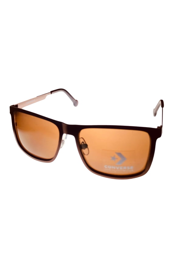 Brown Mens Metal Sunglass Rectangle , Brown Lens H077