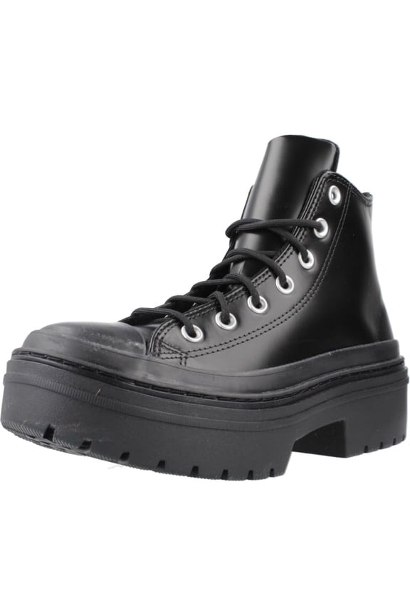 CTAS High Top Lugged Heel Women's Shoes, Black, Size 6.5