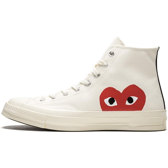 Converse Comme des Garçons Play x Chuck 70 High, Milk Men's Shoes, Size 11