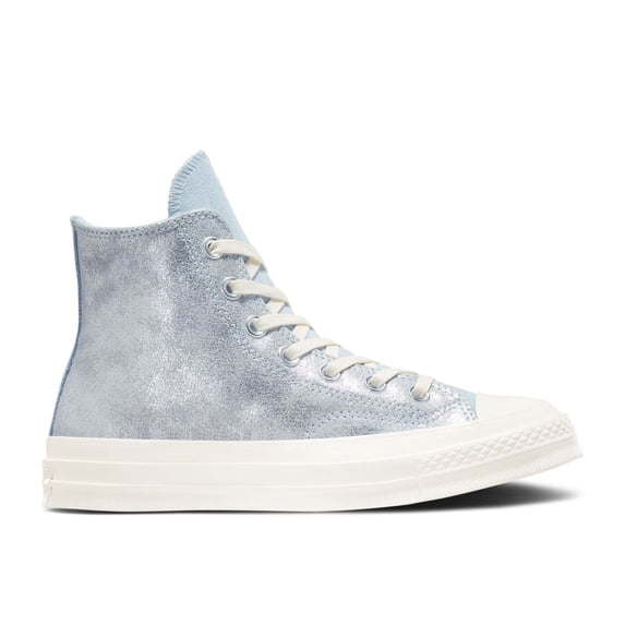 Converse Chuck 70 High Men's Shoes, Winter Slay Blue/Egret/Silver, Size 4