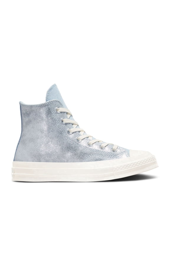 Chuck 70 High Men's Shoes, Winter Slay Blue/Egret/Silver, Size 5