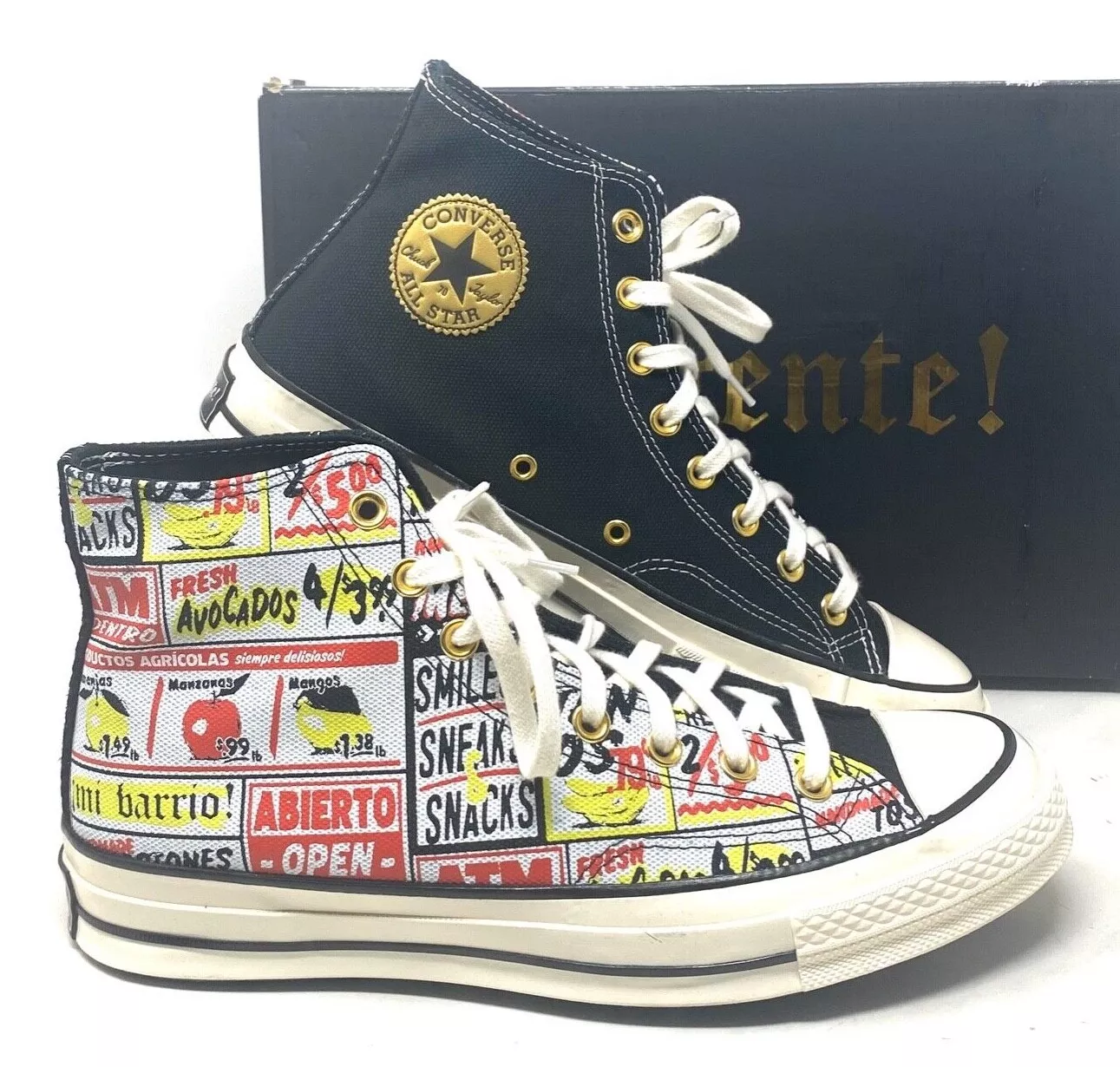 Converse Chuck 70 High Top Shoes Black Multi Canvas Skate 171572C Walmart