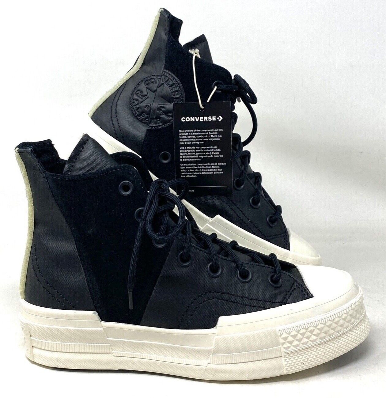 Converse Chuck 70 Plus Mixed Material Sneakers Black Suede Canvas A05260C Walmart